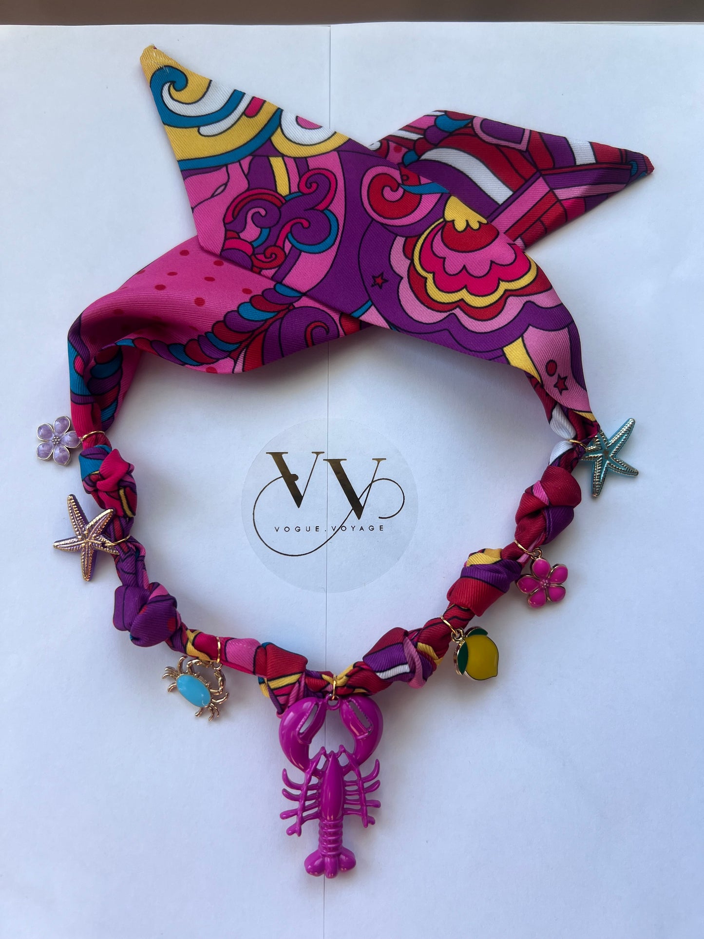 Multi-Colour Lobster Boho Necklace