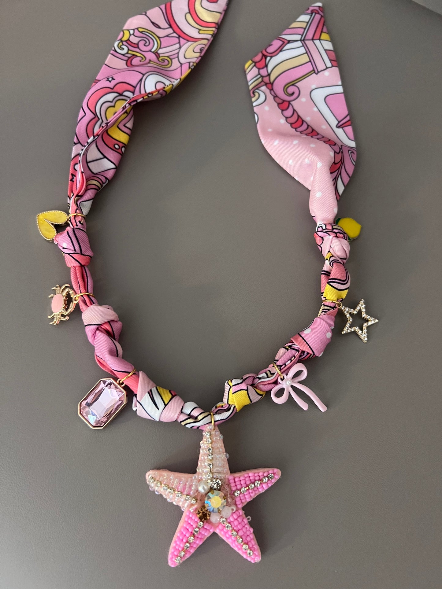 Pink Pucci Style Necklace