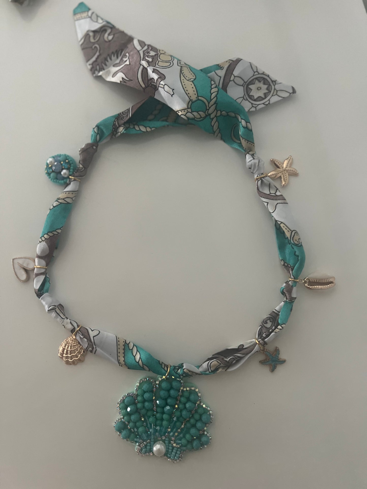 Scarf Print Boho Necklace