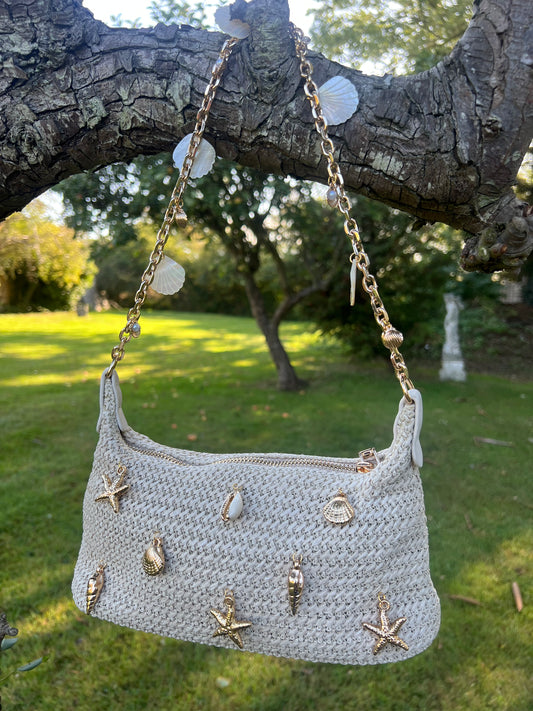Cream & Gold Charmed Bag