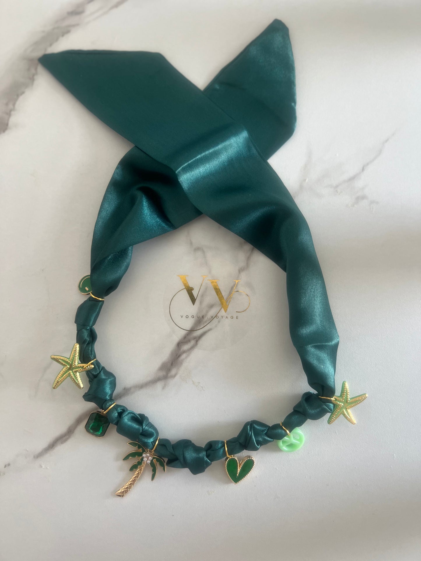 Jade Green BOHO Charm Necklace