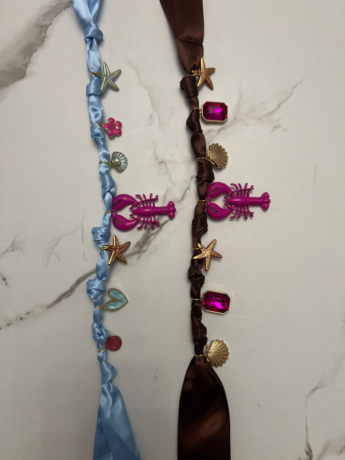 Brown & Pink Lobster Boho Necklace