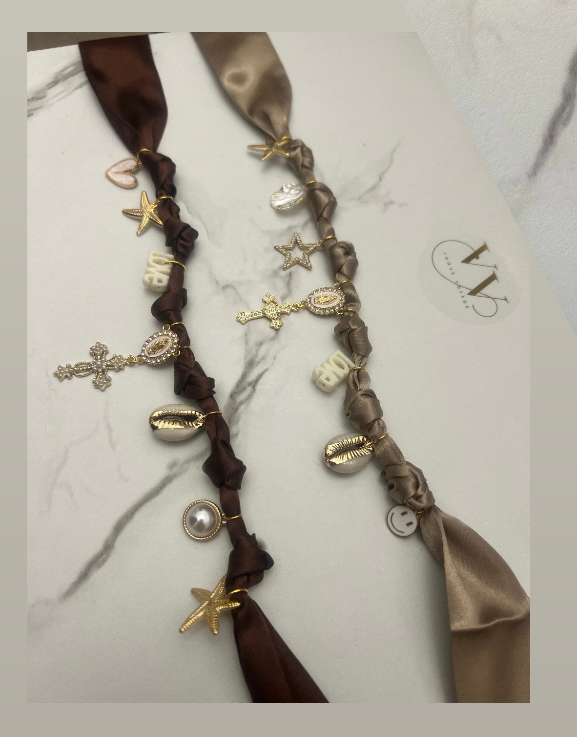 Chocolate Cross Boho Necklace