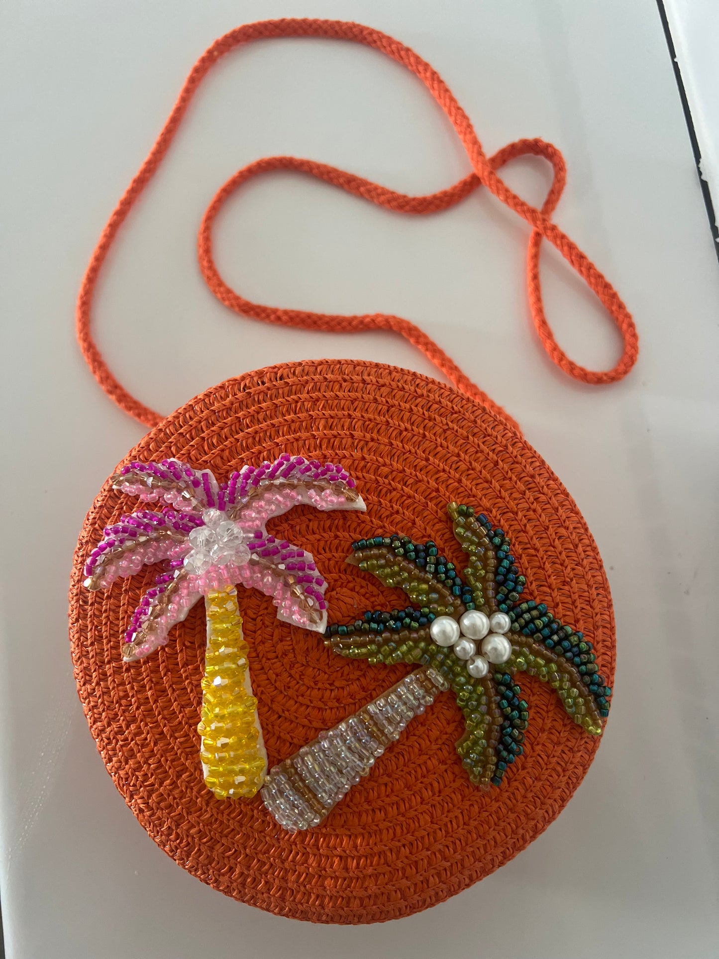 Orange Palms Crossbody Bag