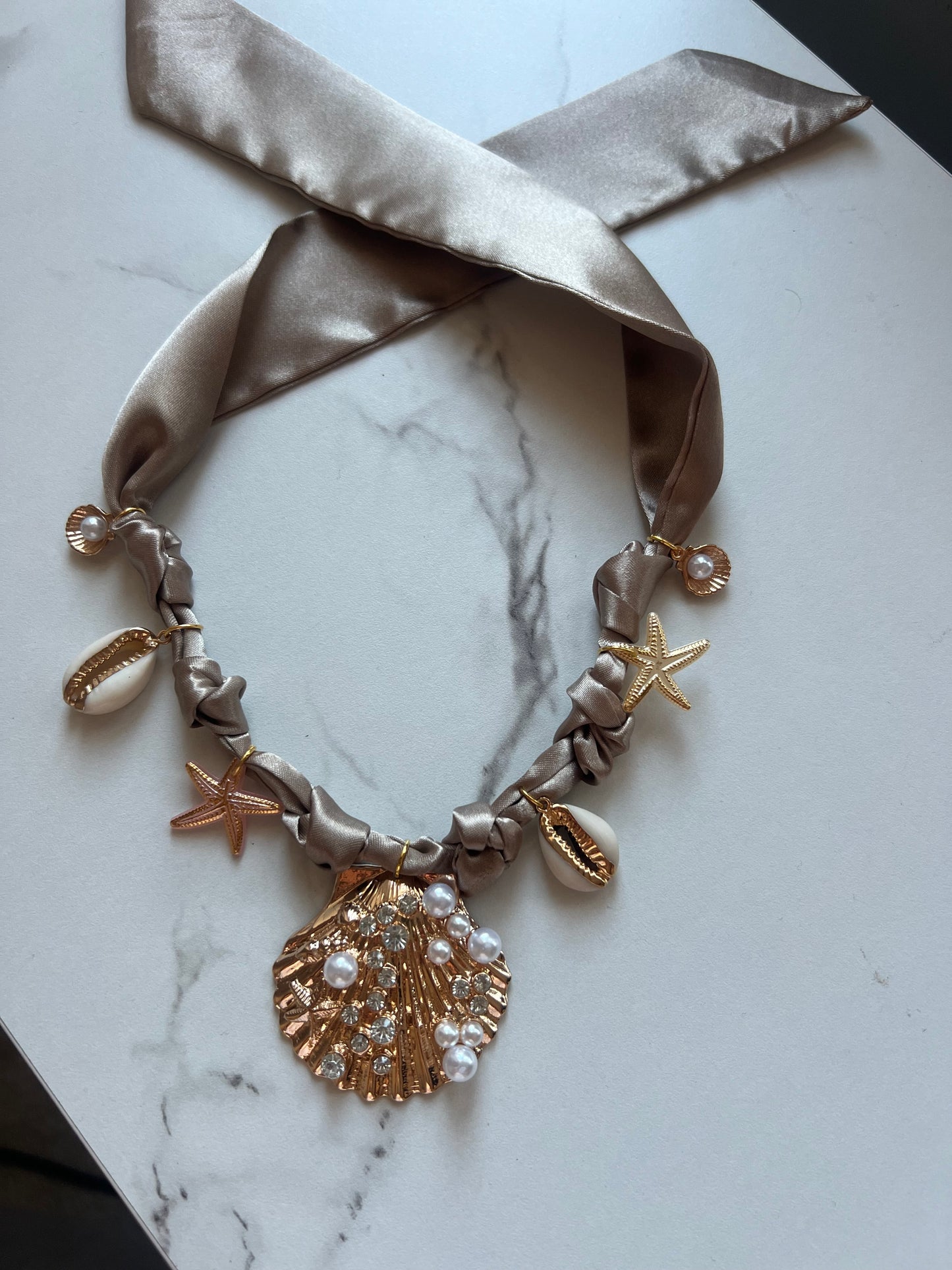 Champagne Shell Boho Necklace