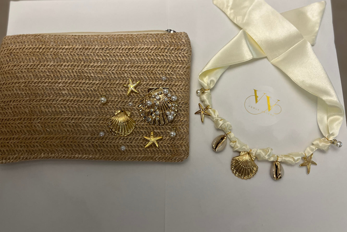 ✨ Cream & Gold Shell Set ✨