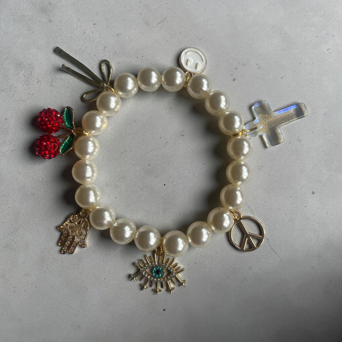 The IBIZA  Pearl Charm Bracelet