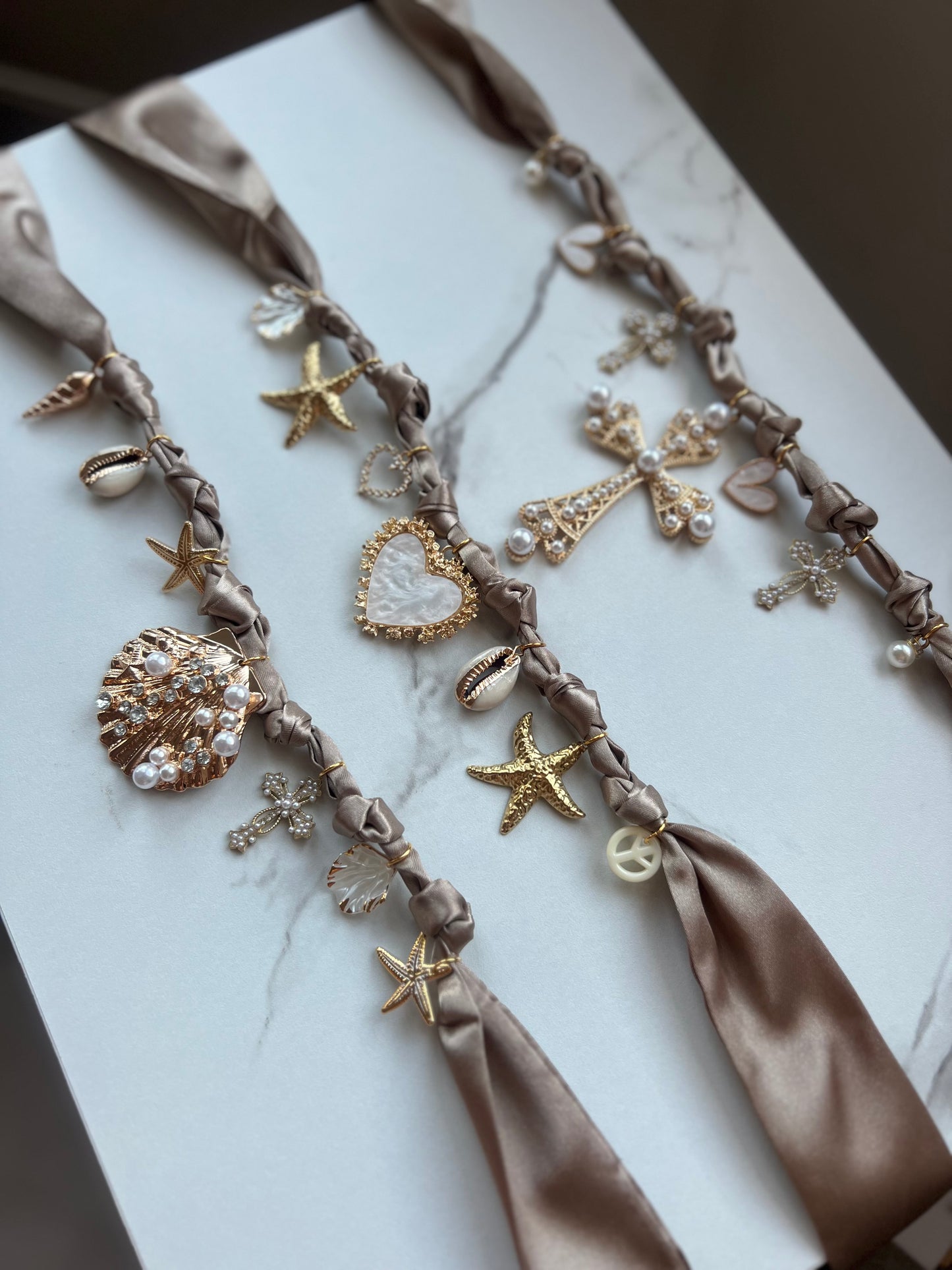 ‘The Champagne Edit’ Boho Charm Necklaces
