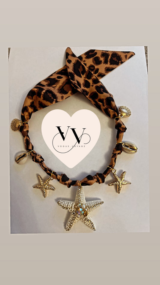 Starfish & Shells (Leopard print )