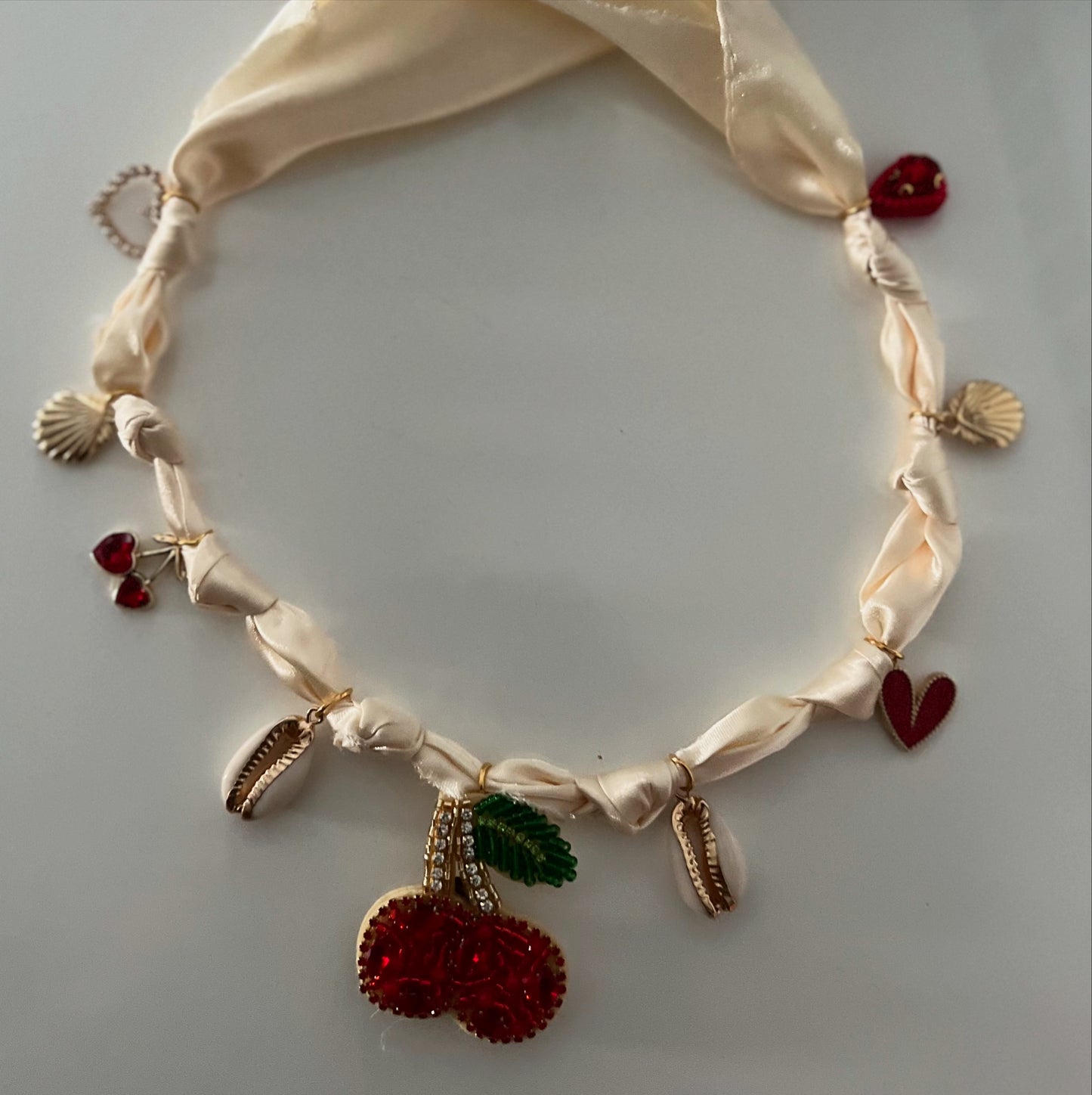 ‘Cherry amore’ Boho Neckace