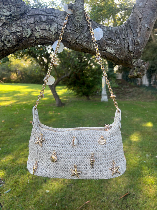 Cream & Gold Charmed Bag