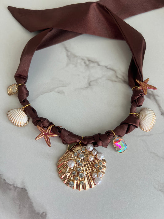 Chocolate Shell Boho Necklace
